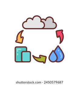 States of Matter  icon in vector. Logotype
