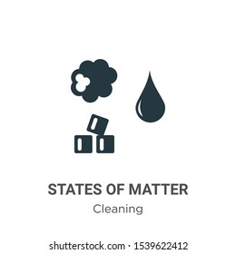 States of matter vector icon on white background. Flat vector states of matter icon symbol sign from modern cleaning collection for mobile concept and web apps design.