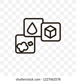 States of Matter vector linear icon isolated on transparent background, States of Matter transparency concept can be used for web and mobile