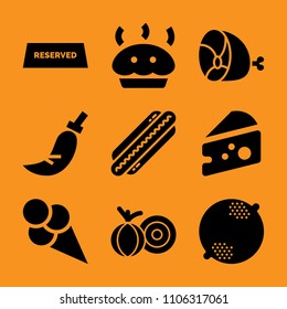 states, pie, ring, object, headquarters and exclusive icon vector set. Flat vector design with filled icons. Designed for web and software interfaces