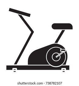 Static bicycle icon flat black
