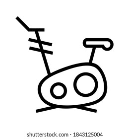 icono de bicicleta estática o logotipo símbolo de signo aislado ilustración vectorial - iconos vectoriales de estilo negro de alta calidad
