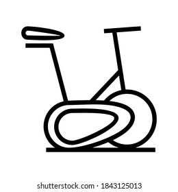 icono de bicicleta estática o logotipo símbolo de signo aislado ilustración vectorial - iconos vectoriales de estilo negro de alta calidad
