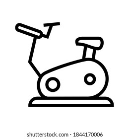 icono de bicicleta estática o logotipo símbolo de signo aislado ilustración vectorial - iconos vectoriales de estilo negro de alta calidad
