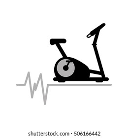 static bike machine gym. rate background icon design vector illustration eps 10