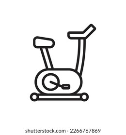 Static Bike Outline Icon Vector Illustration