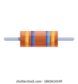 Static capacitor icon. Cartoon of static capacitor vector icon for web design isolated on white background