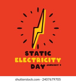 Statischer Elektrizitätstag. Januar 9. EPS10.