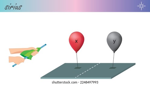 Static electricity experiment - Electrification by friction