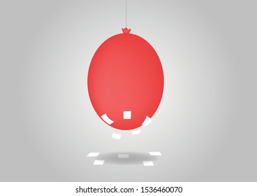 Static Electricity Paper Balloon Vector Stock Vector (Royalty Free ...