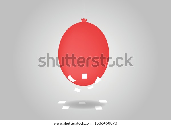 Static Electricity Paper Balloon Vector Stock Vector (Royalty Free ...