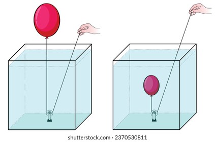 static fluid pressure, balloon experiment to show the effect of liquid pressure