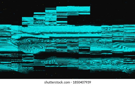 A static image of a broken video signal. Abstract glitch texture background. Vector illustration.