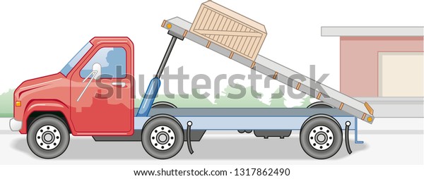 Static Kinetic Friction Between Crate Truck Stock Vector (Royalty Free ...