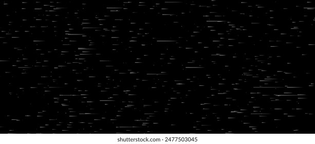 Static noise texture. Lost or bad TV signal concept. Random rippled video tape background. Glitch vhs pixel white noise wallpaper. Image distortion distress backdrop effect. Vector pixel trails