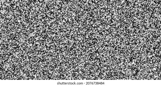 Estática TV de color Pixel Noise. Pantalla de textura de píxeles de ajuste VHS. Ruido Estático De Video. Fondo del patrón de color. Sin Ilustración del vector de señal.