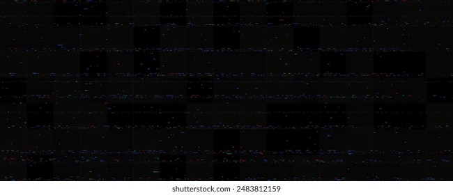 Static RGB noise lines. Interference texture. Glitch vhs pixel noise stripes wallpaper. Lost or bad TV signal screen. Rippled video tape background. Image distressed backdrop effect. Vector rgb crt tv