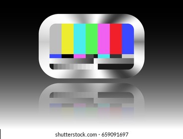 static tv color bar test pattern, no signal