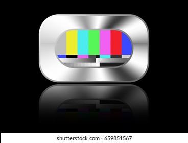 static tv color bar test pattern, no signal