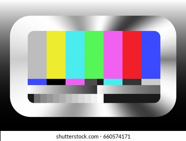 static tv color bar test pattern, no signal