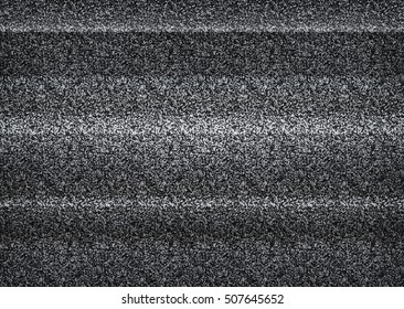 Static Tv Noise, Bad Tv Signal, Black And White, Monochrome