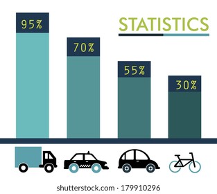 statics transport  design over  background vector illustration