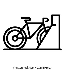 Station bicycle icon outline vector. Area place. People traffic