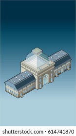 station building isometric
