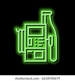 station car wash service neon light sign vector. station car wash service illustration