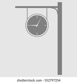 Station clock icon. Illustration of station clock vector icon for web design