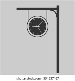 Station clock icon. Illustration of station clock vector icon for web design