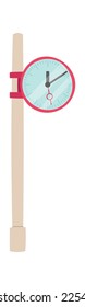 Reloj de estación para el icono plano del tren. Ilustración del vector