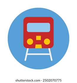 Station Flat Icon Design For Personal nad Commercial Use