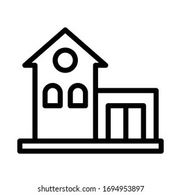 Diseño vectorial de esquema de icono de la estación