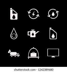 station icon. station vector icons set car oil, monitor, hydraulic energy and oil truck