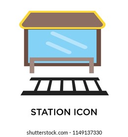 Station icon vector isolated on white background for your web and mobile app design, Station logo concept