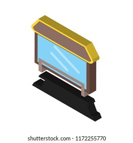 Station isometric left top view 3D icon