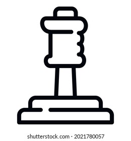 Station joystick icon. Outline station joystick vector icon for web design isolated on white background