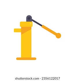 Station pump icon flat vector. Water system. Engine electric isolated