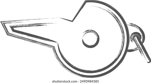 Station related brush illustration whistle