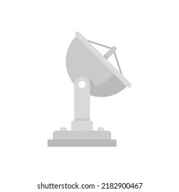 Station satellite icon. Flat illustration of station satellite vector icon isolated on white background
