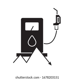 Vektorillustration-Design der Tankstellendienstpumpe im Flachstil