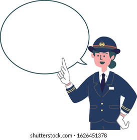 station staff woman gesture emotion