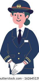 station staff woman gesture emotion