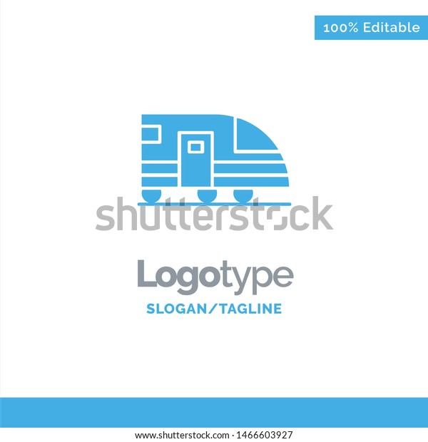 Station, Subway,\
Train, Transportation Blue Solid Logo Template. Place for Tagline.\
Vector Icon Template\
background