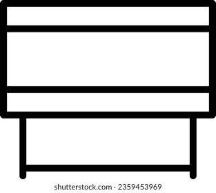 Station Table Work Outline Icon