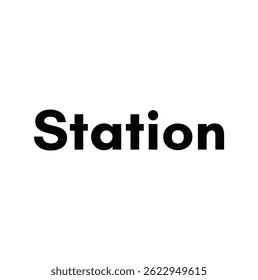 station text for T-shirt print and other use on white background.