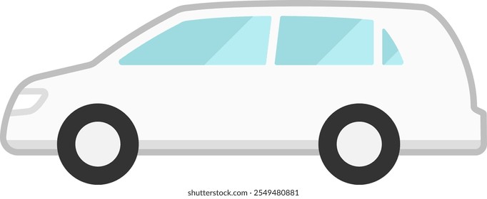 Station wagon isolated vector illustration