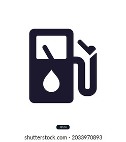 station_gas icon. Buildings icon. Bank, Hotel, Courthouse, City, Real estate, Hospital, house, museum, city skyscraper icons, Vector illustration.