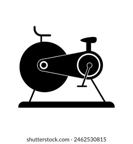 Icono de bicicleta estática, bicicleta estática. Icono de bicicleta estática de Vector Ilustración de bicicleta estática sobre fondo blanco..eps